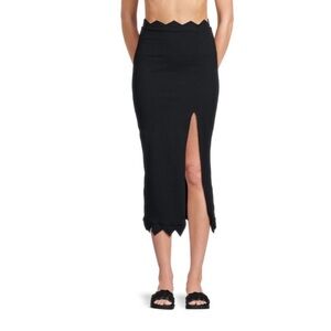 NEW Vix Slit Black Pencil Skirt